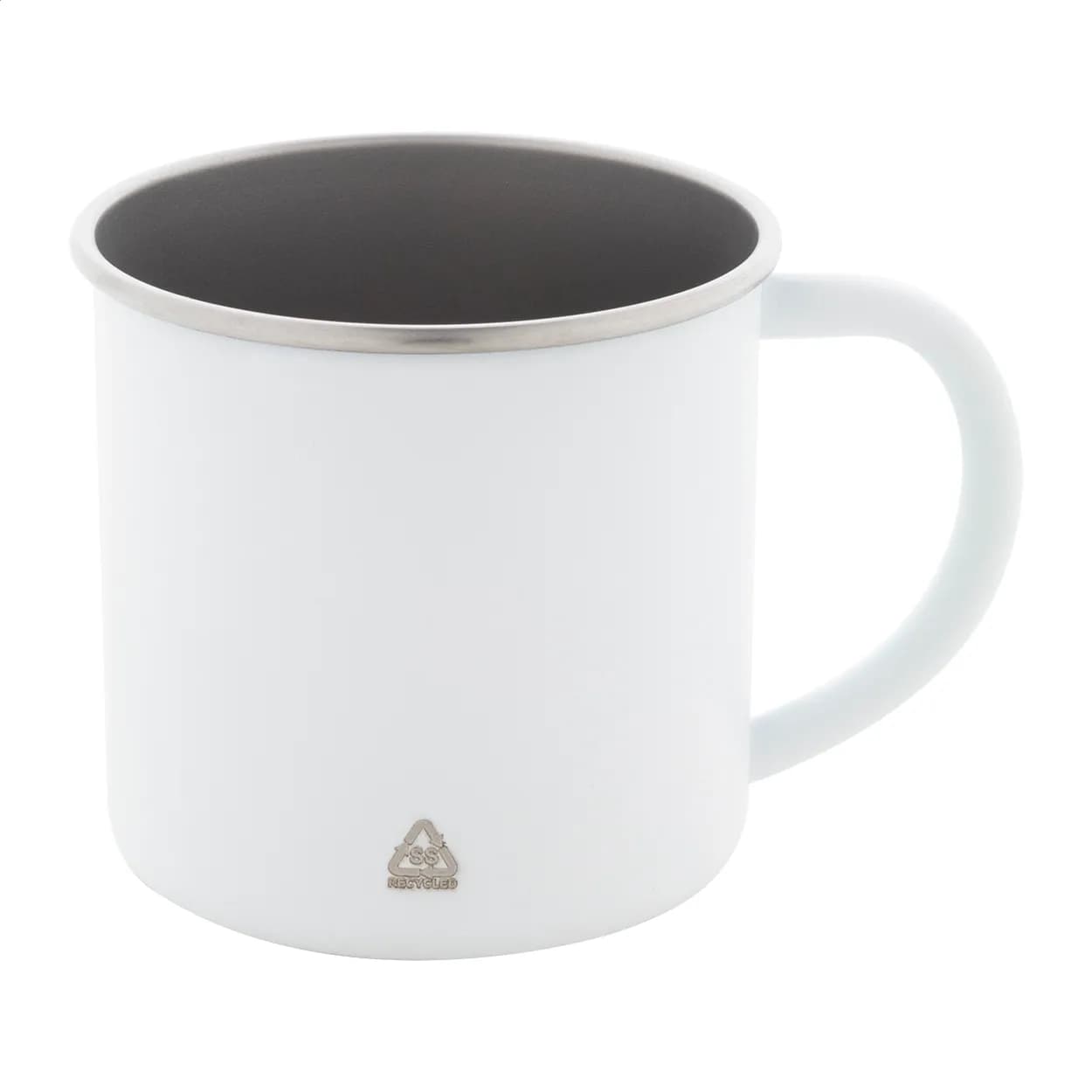 Tasse aus recyceltem Edelstahl - Hossa - weiß (-01)