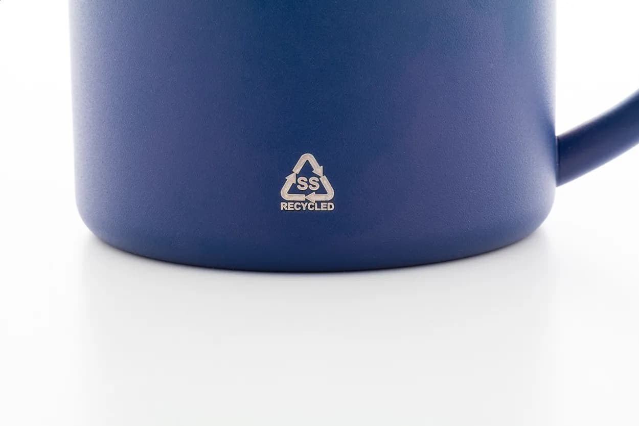 Tasse aus recyceltem Edelstahl - Hossa - blau (-06)