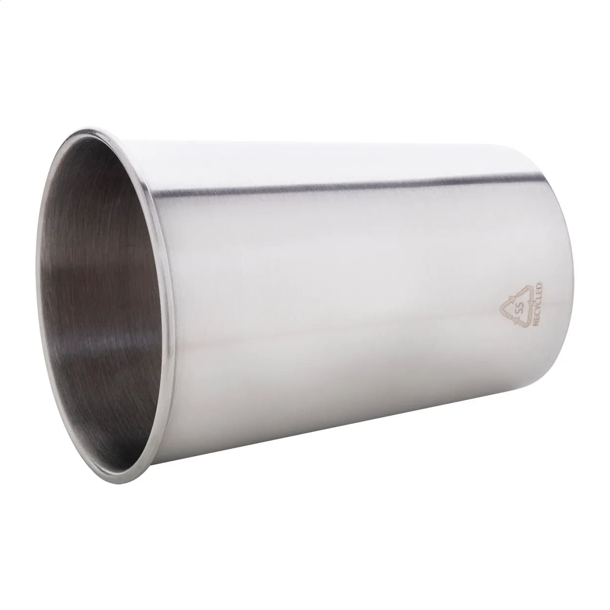 Becher aus recyceltem Edelstahl - Redisha Mono - silber