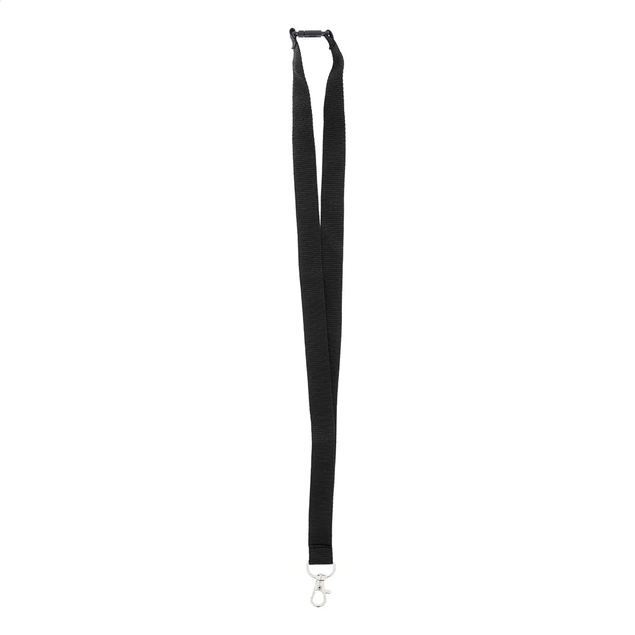 Lanyard aus RPET - Revent - schwarz (-10)