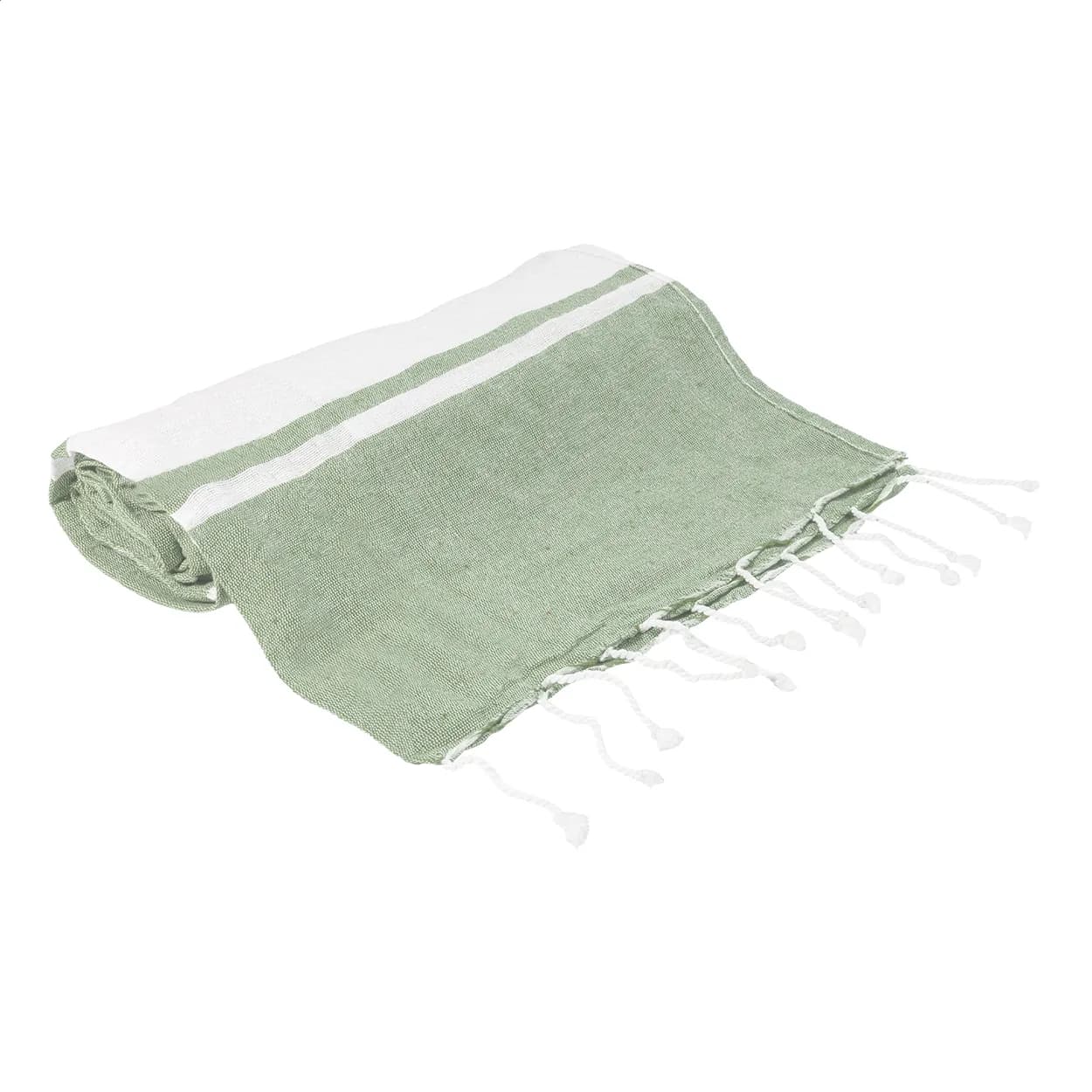 Strandtuch und Turnbeutel aus recycelter Baumwolle - Tortuga - grün (-07)