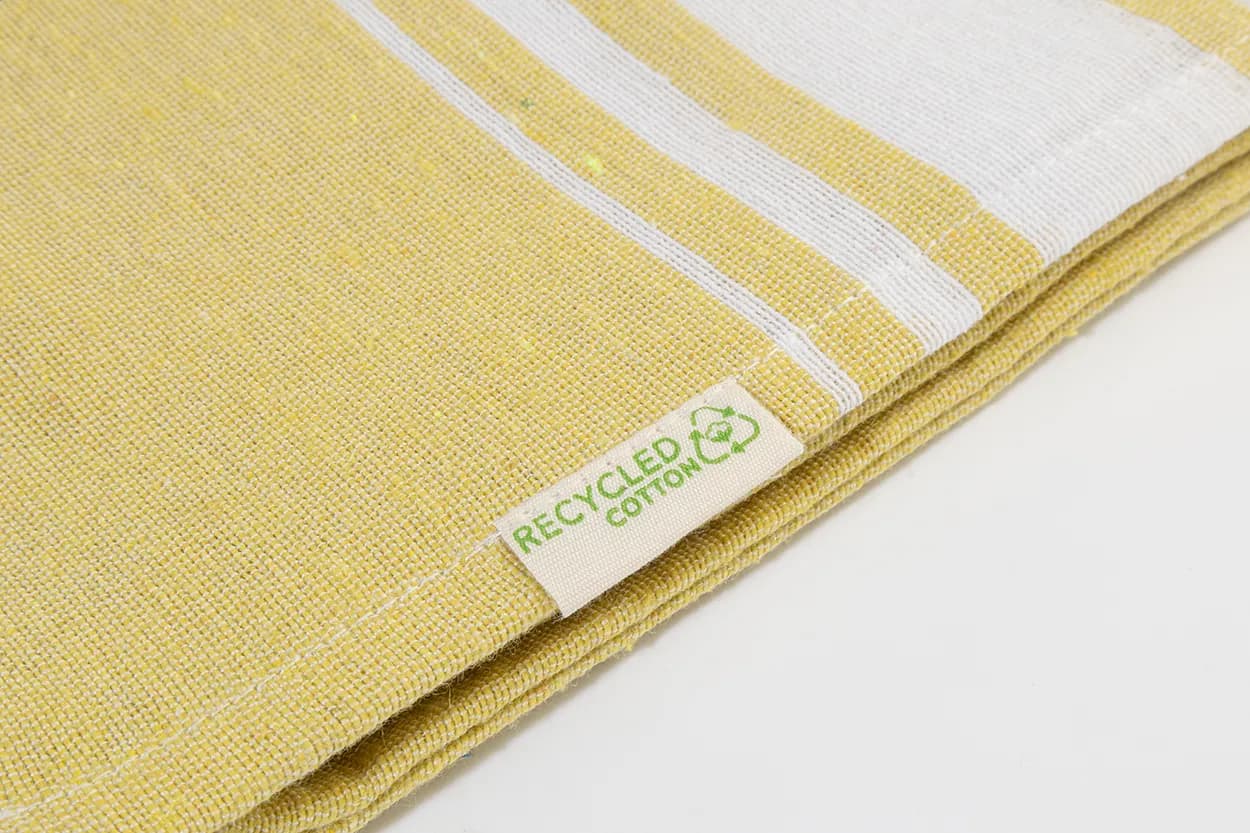 Strandtuch aus recycelter Baumwolle - Cancun - gelb (-02)