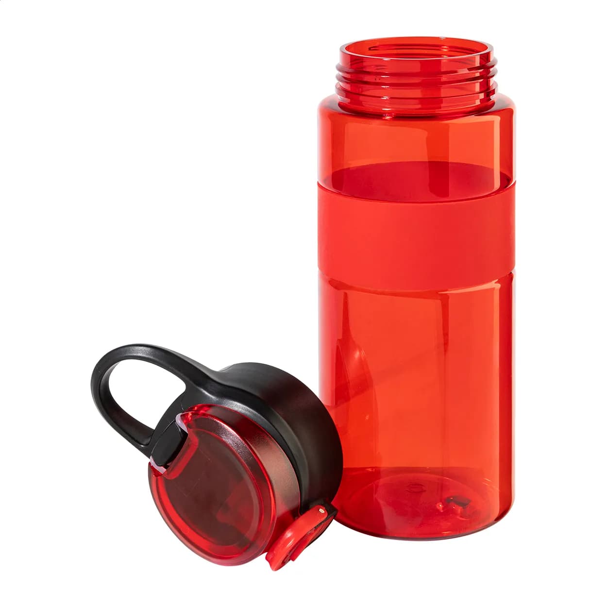 RPET Trinkflasche - Fitgrip - rot (-05)