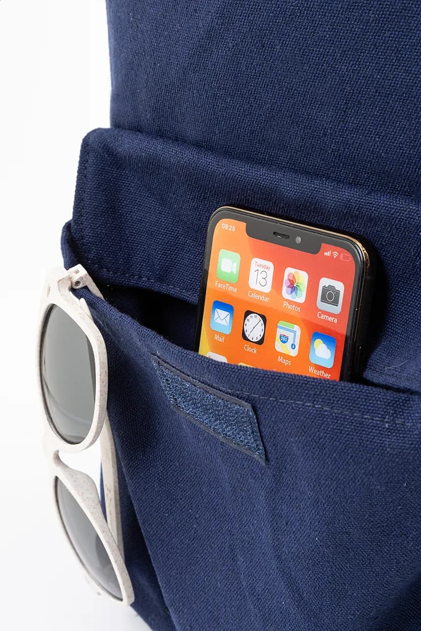 Rucksack aus recyceltem Canvas - Rekan Back - blau (-06)