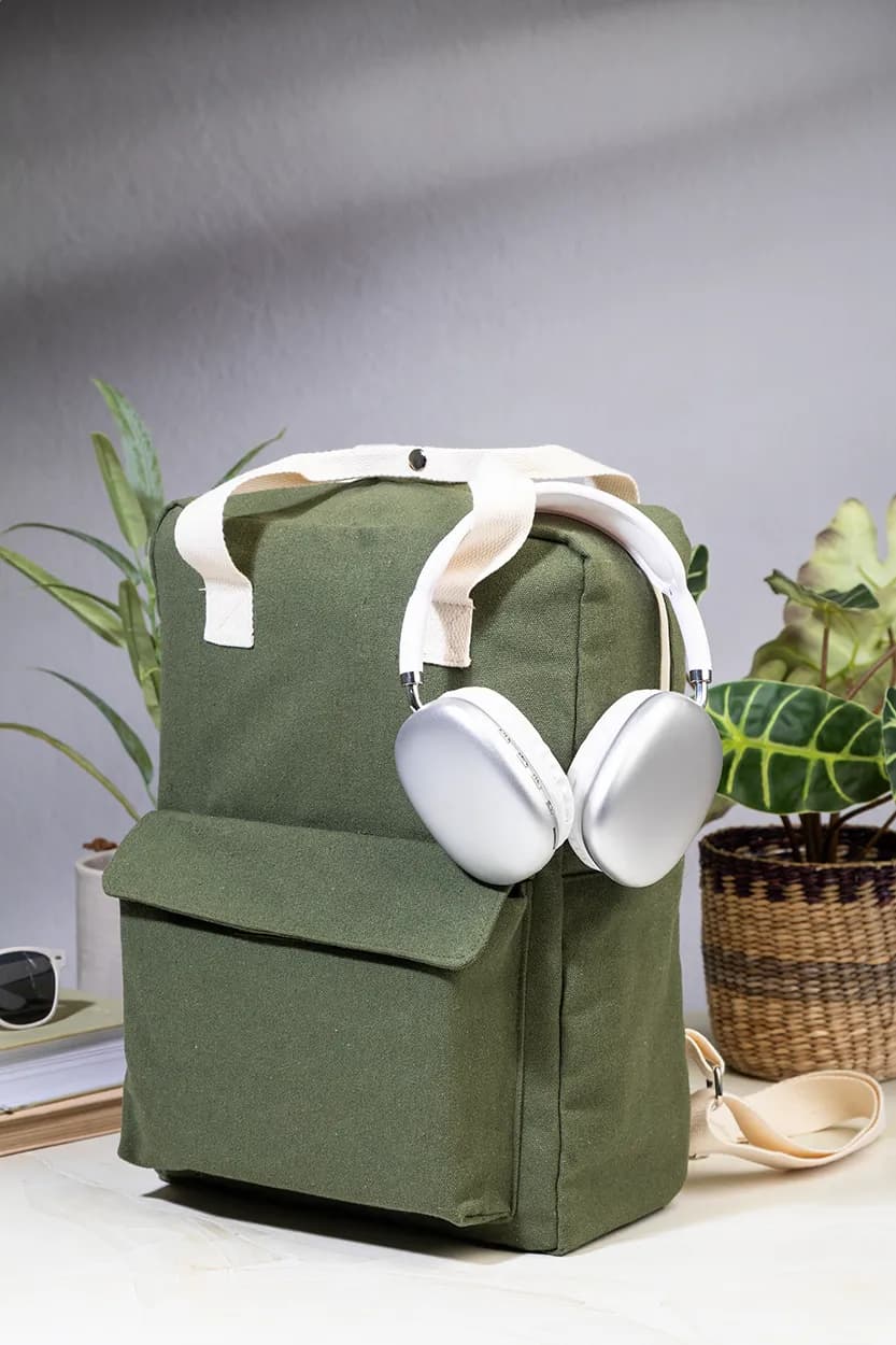 Rucksack aus recyceltem Canvas - Rekan Back - grün (-07)