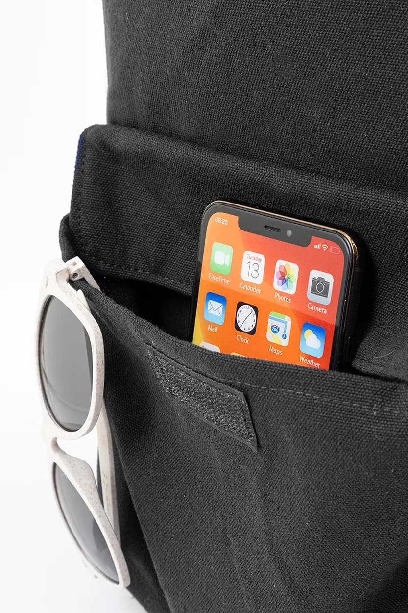 Rucksack aus recyceltem Canvas - Rekan Back - schwarz (-10)