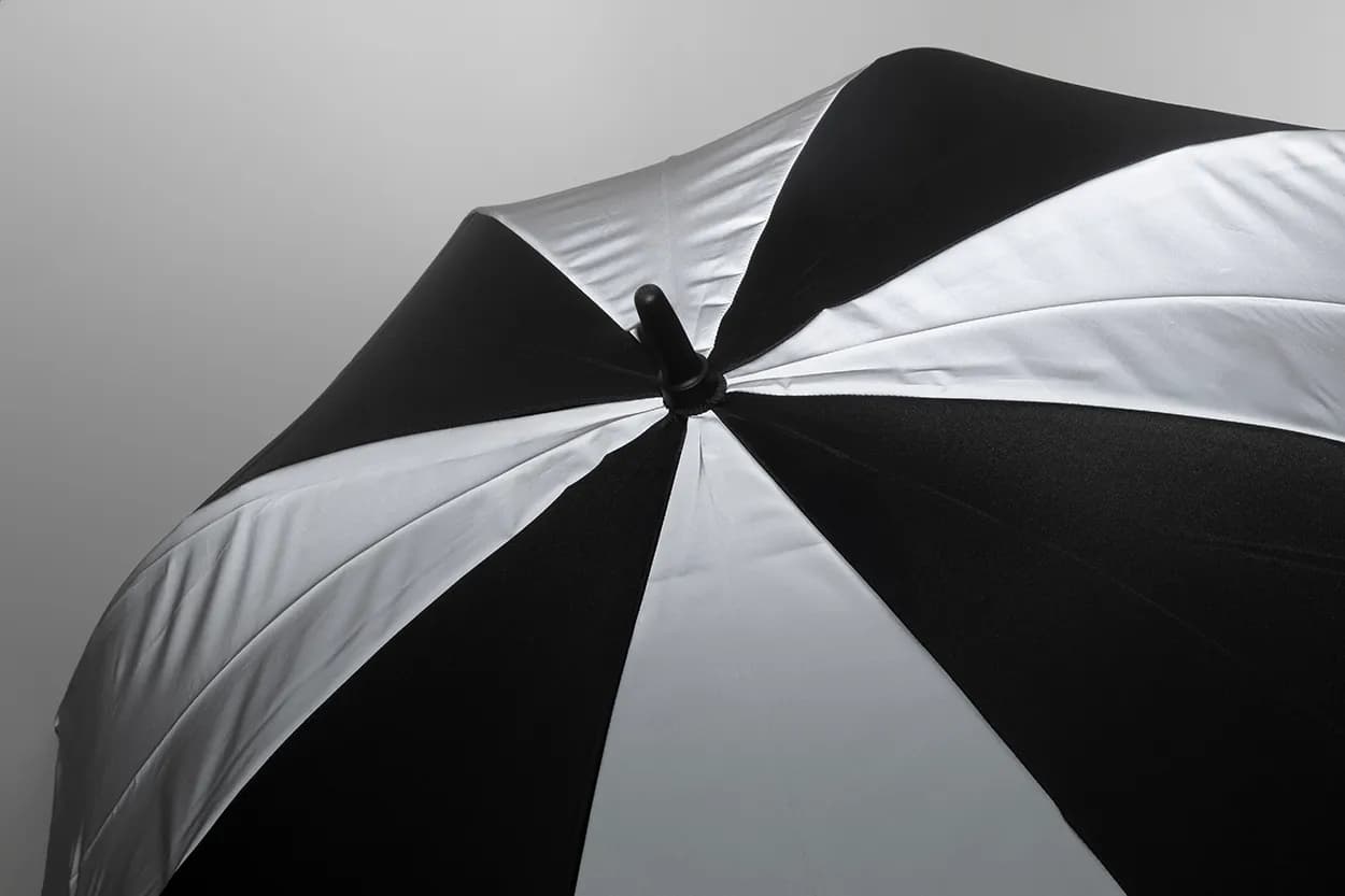 Reflektierender RPET Regenschirm - Radians XL - schwarz (-10)