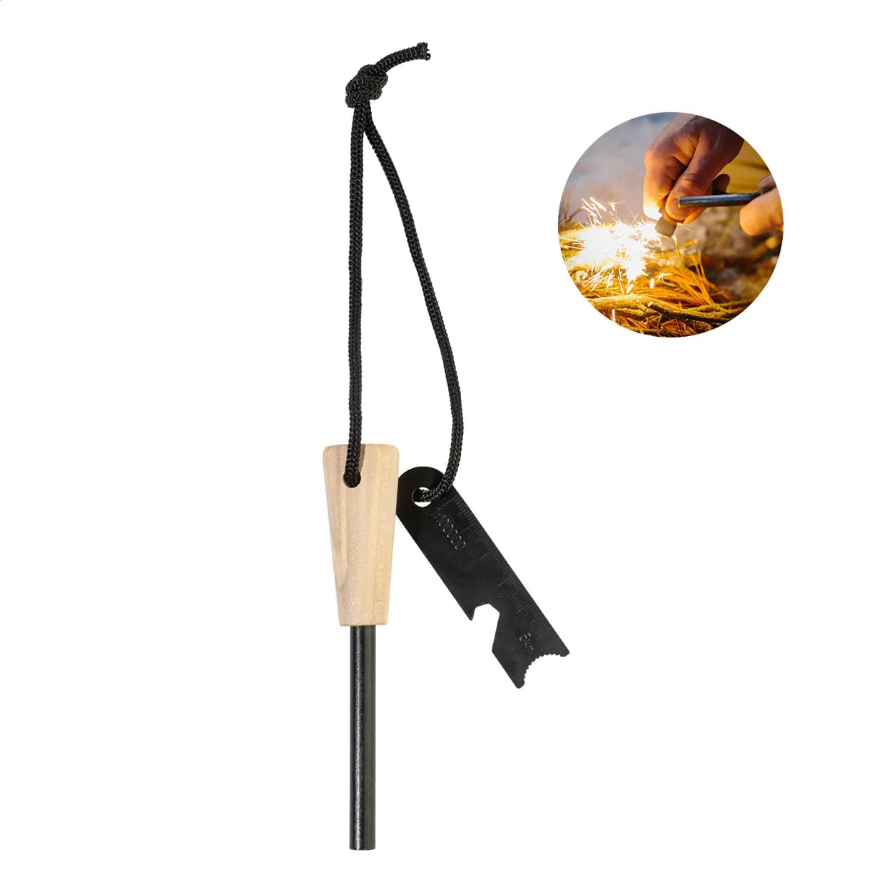 Feuerstarter zum Überleben - CampSpark - silber