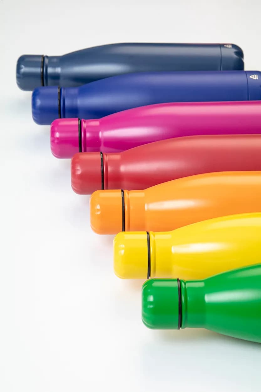 Flasche aus recyceltem Edelstahl - Refill - schwarz (-10)