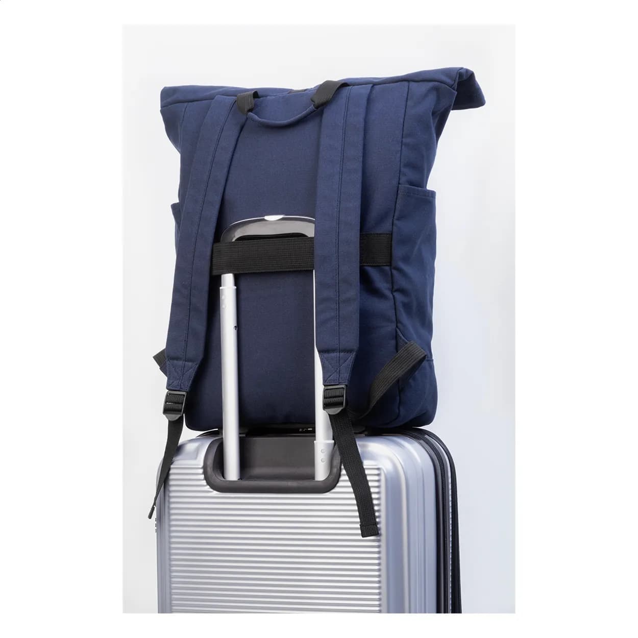 Recycelten Canvas Rucksack - Rebyss Roll - dunkelblau (-06A)