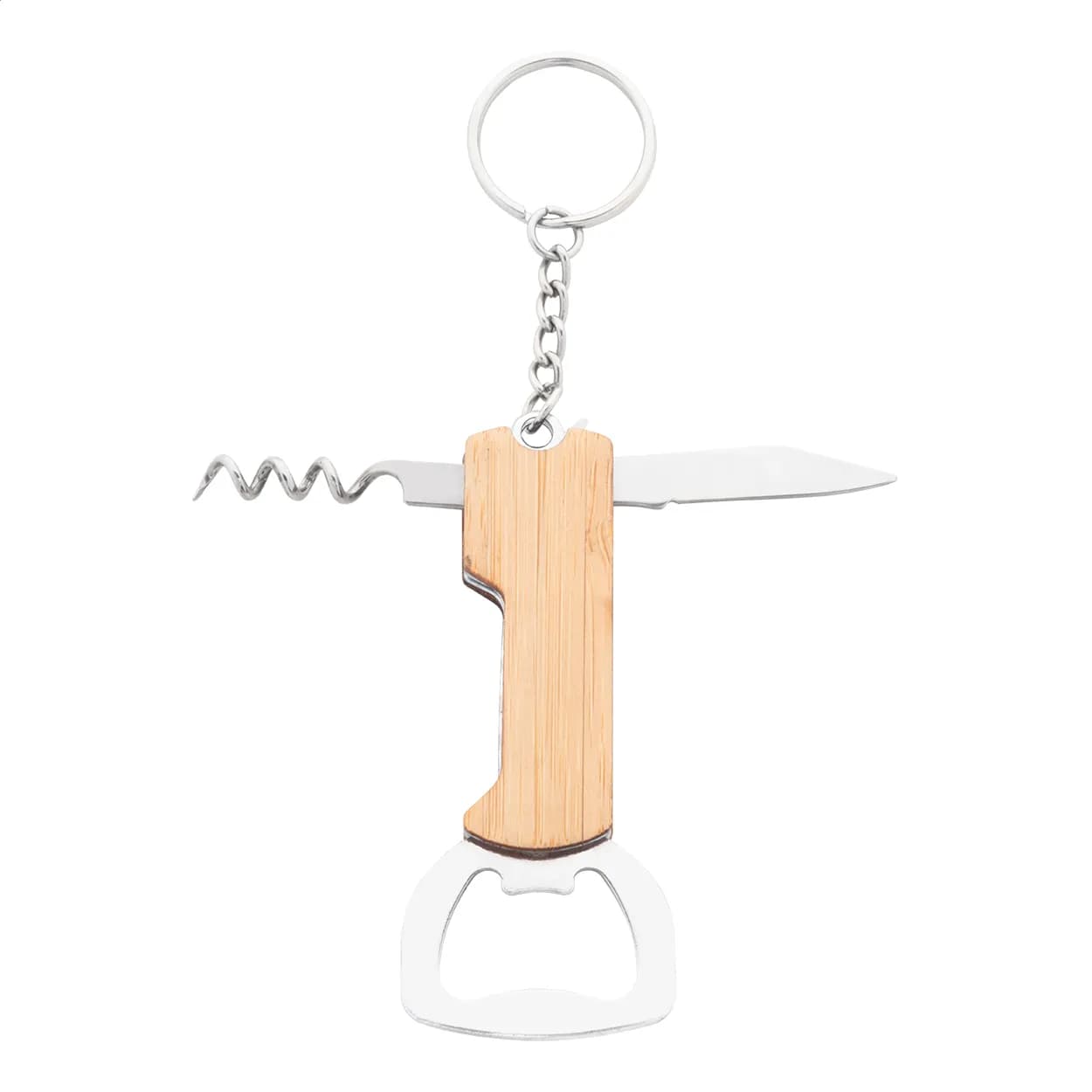 Schlüsselanhänger mit Flaschenöffner - Sukubo Mini - natur