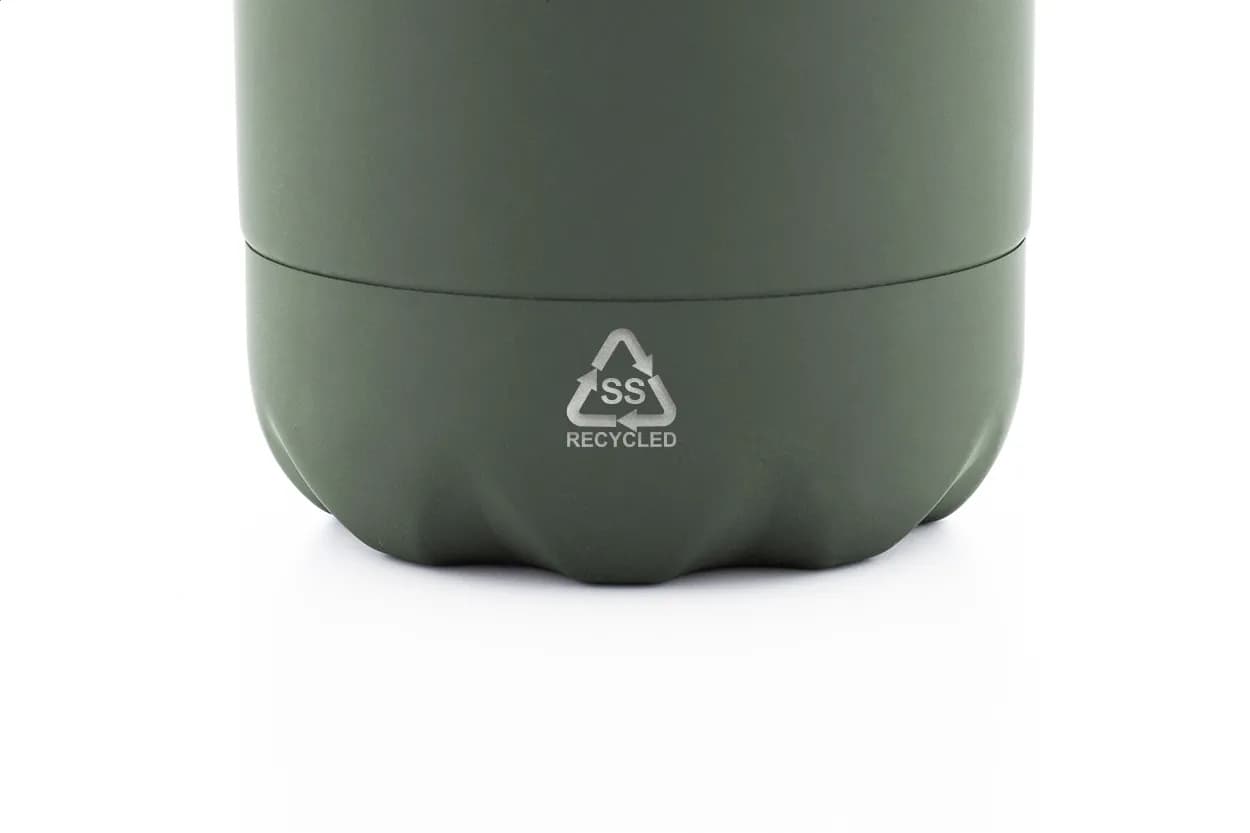 Flasche aus recyceltem Edelstahl - Refill Soft - grün (-07)