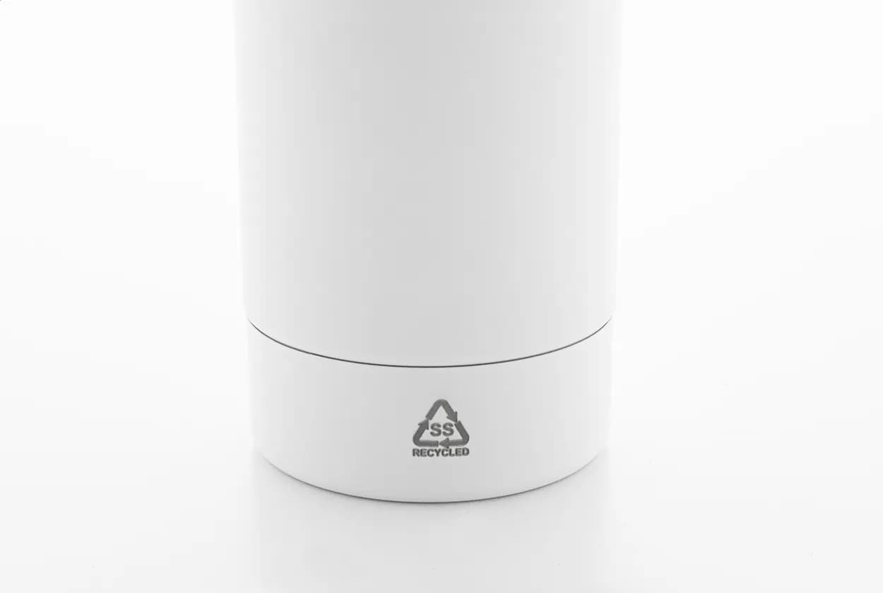 Flasche aus recyceltem Edelstahl - Rubbar - weiß (-01)