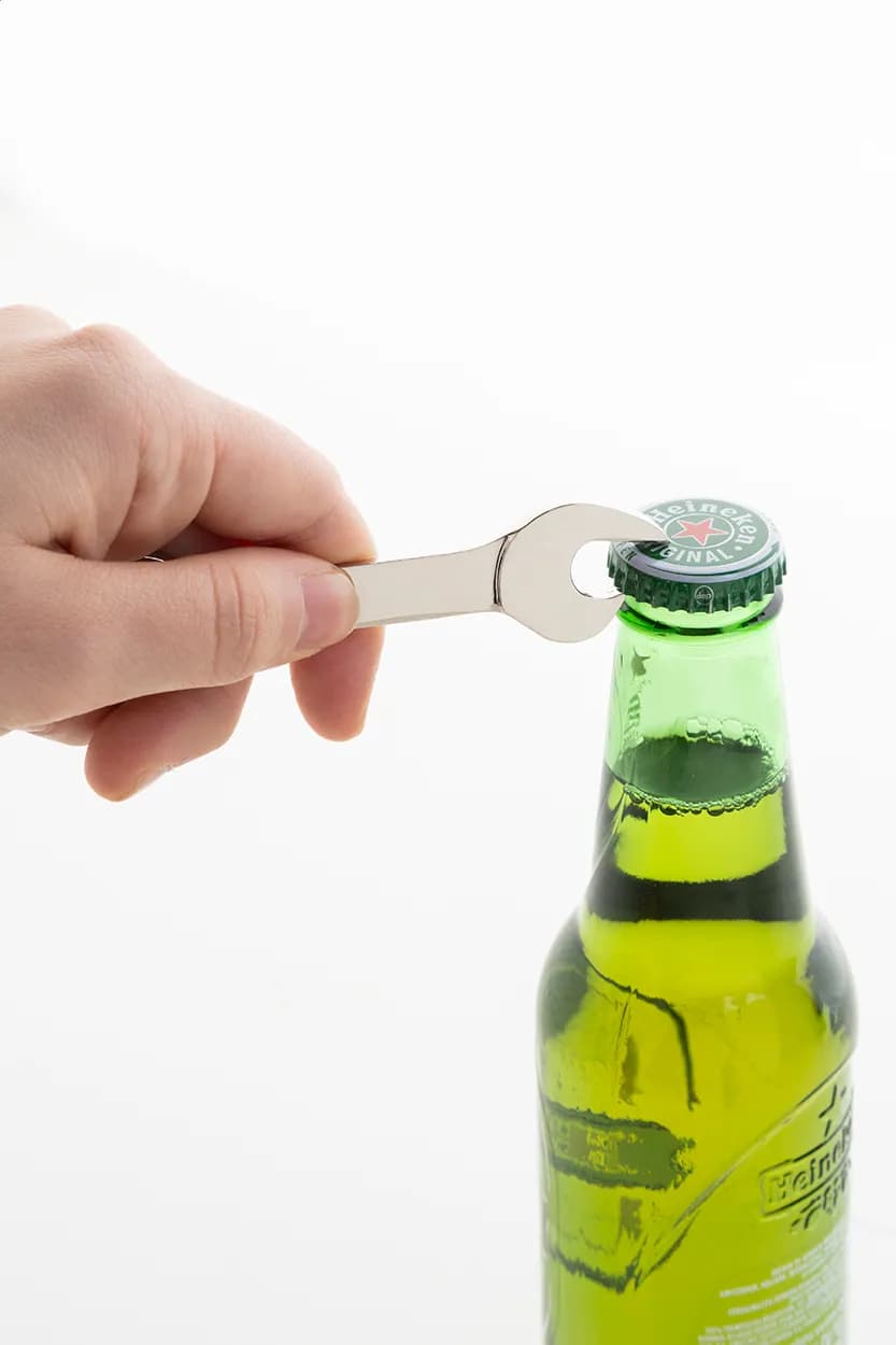 Flaschenöffner/Schlüsselanhänger - Fasten - silber