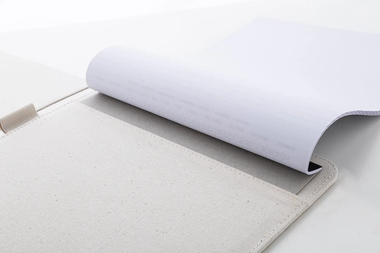 Dokumentenmappe aus recyceltem Canvas - Carbasa A4 - natur (-00)