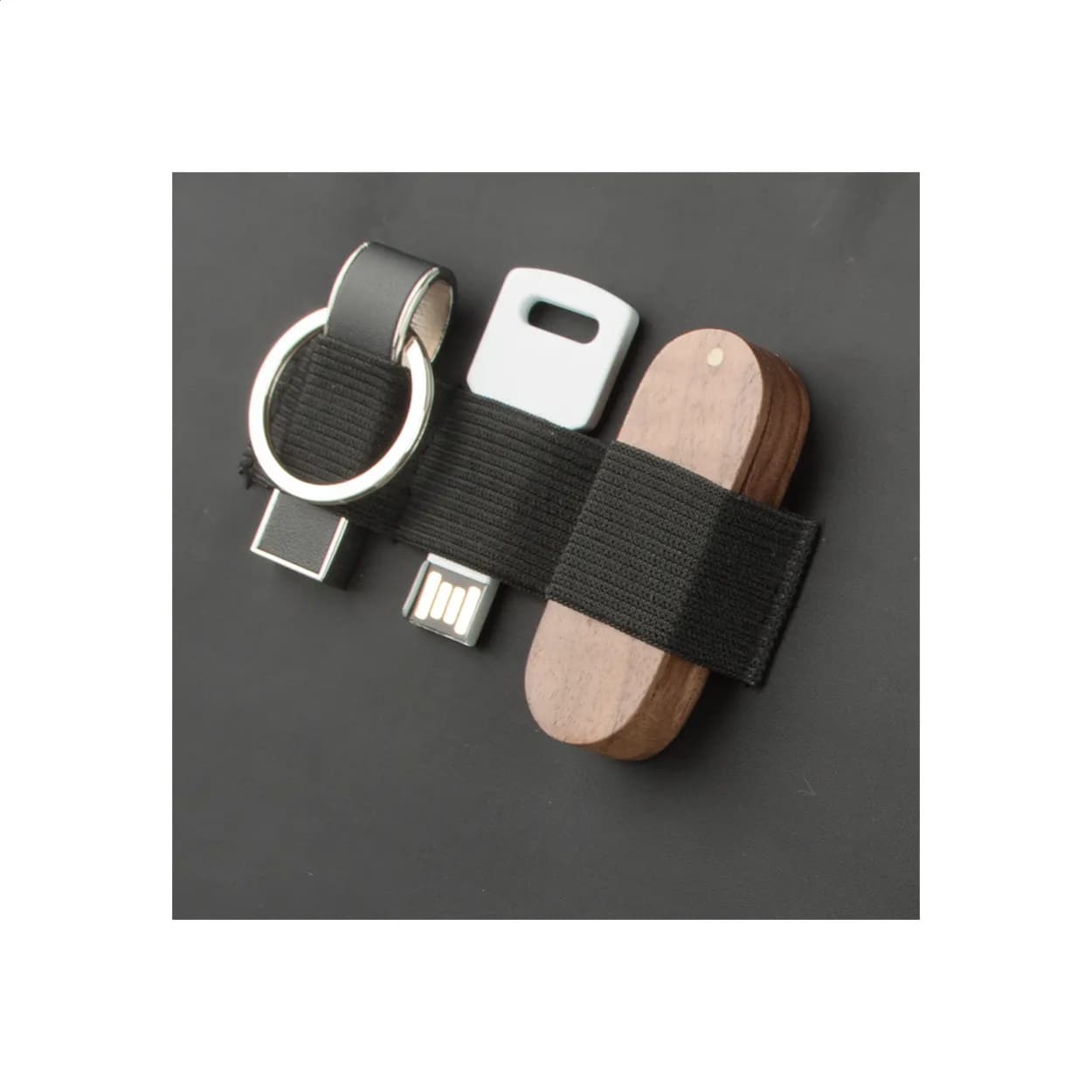 Dokumentenmappe - Duotone Zip - schwarz