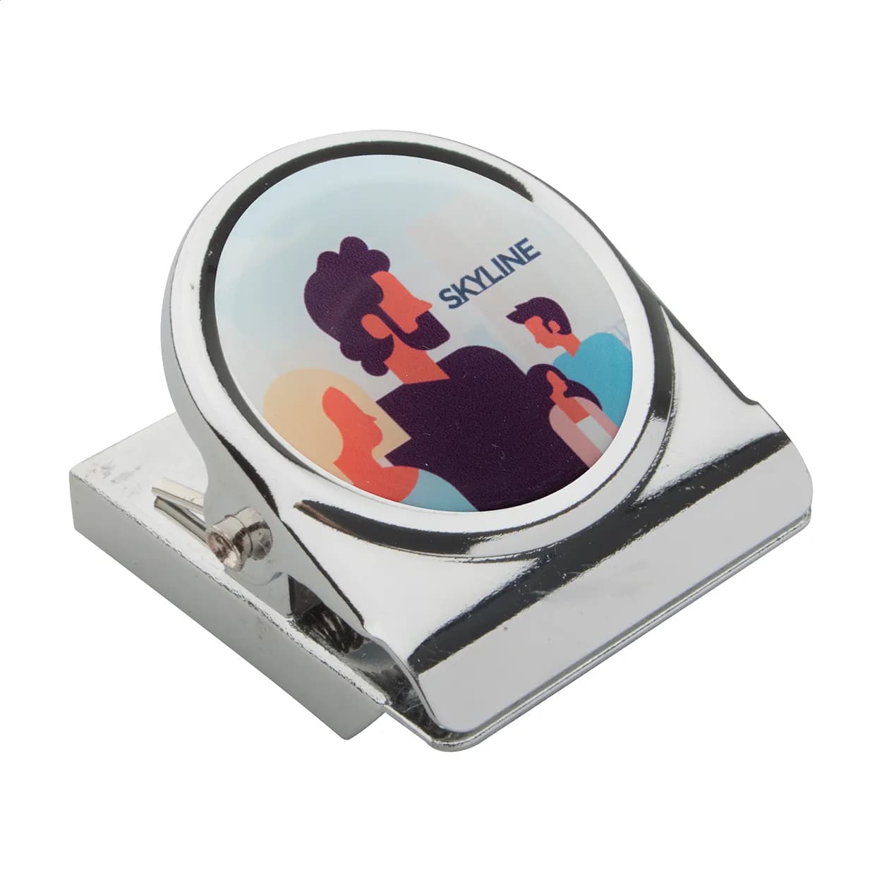 Kühlschrankmagnet und Clip - MagNote - silber (-21)