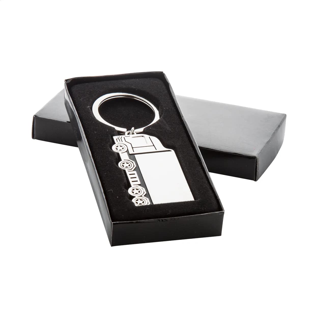 LKW - Schlüsselanhänger - Basset - silber