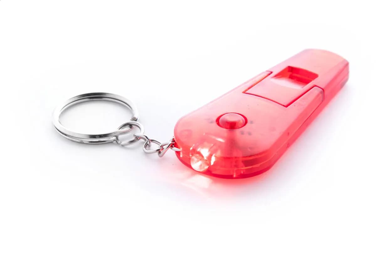 Schlüsselanhänger mit Pfeife - Coach - rot (-05)