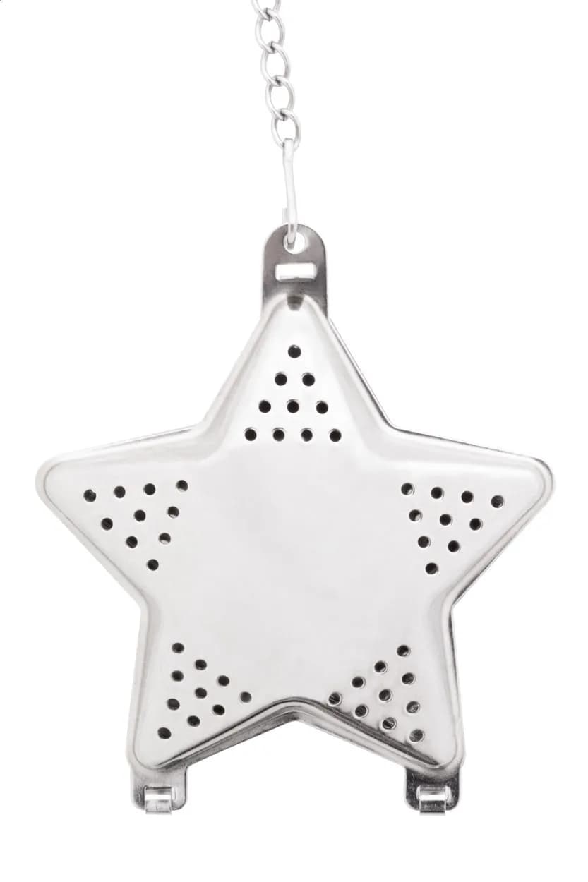 Weihnachts-Teeei, Stern - Suodatee - silber (-A)