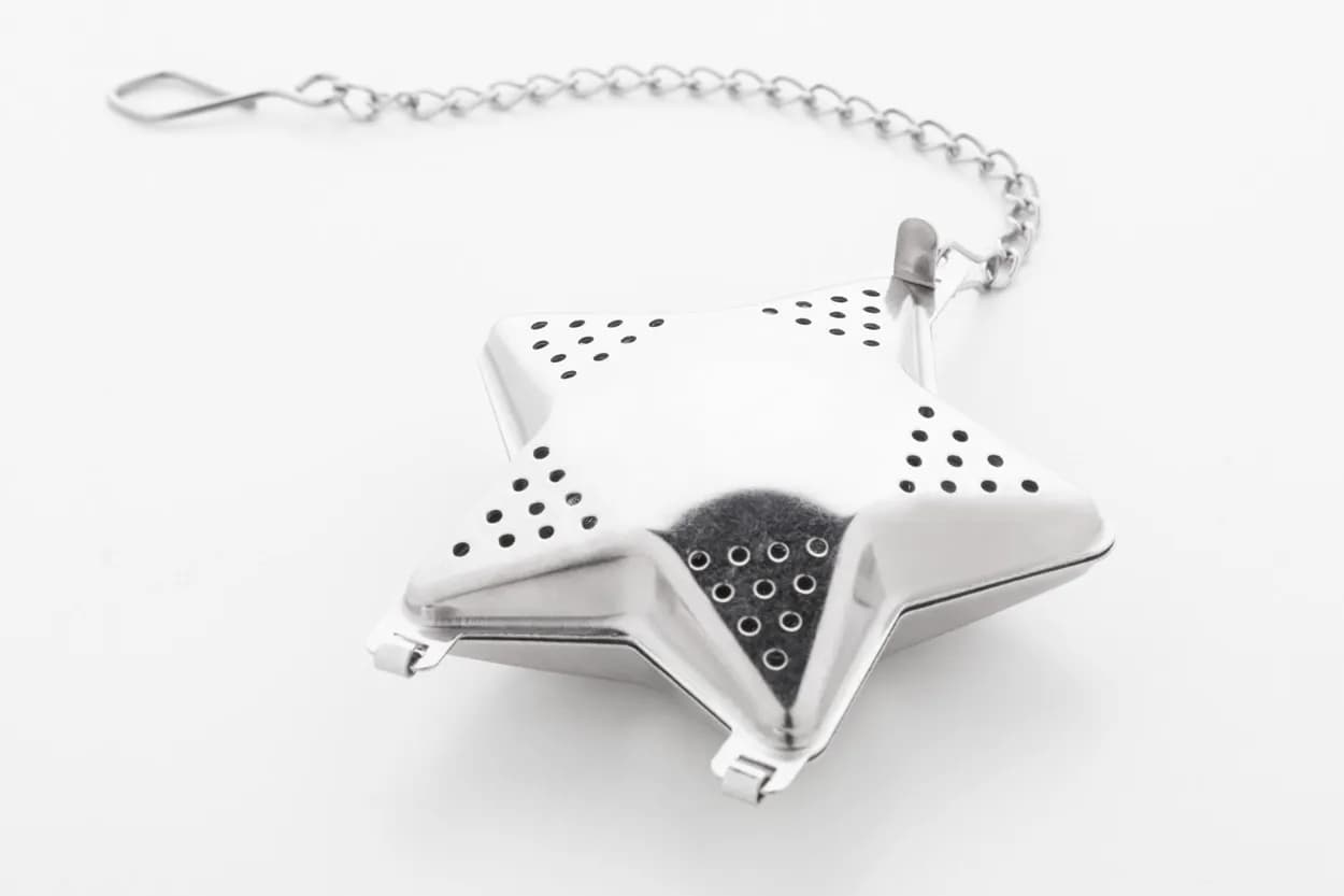 Weihnachts-Teeei, Stern - Suodatee - silber (-A)