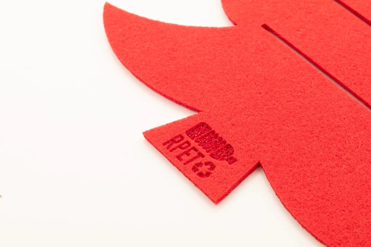 RPET Weihnachts-Besteckhalter-Set - Tonsvik - rot (-05)