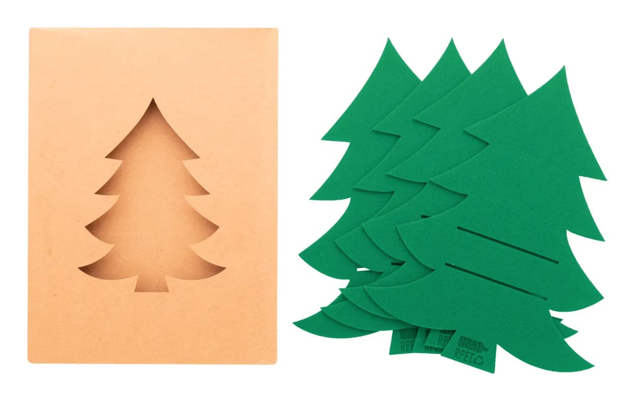 RPET Weihnachts-Besteckhalter-Set - Tonsvik - grün (-07)