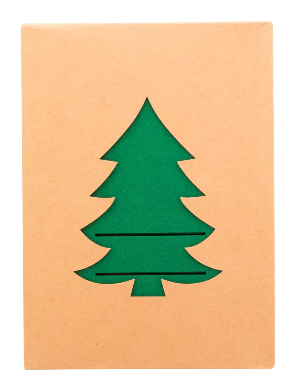 RPET Weihnachts-Besteckhalter-Set - Tonsvik - grün (-07)