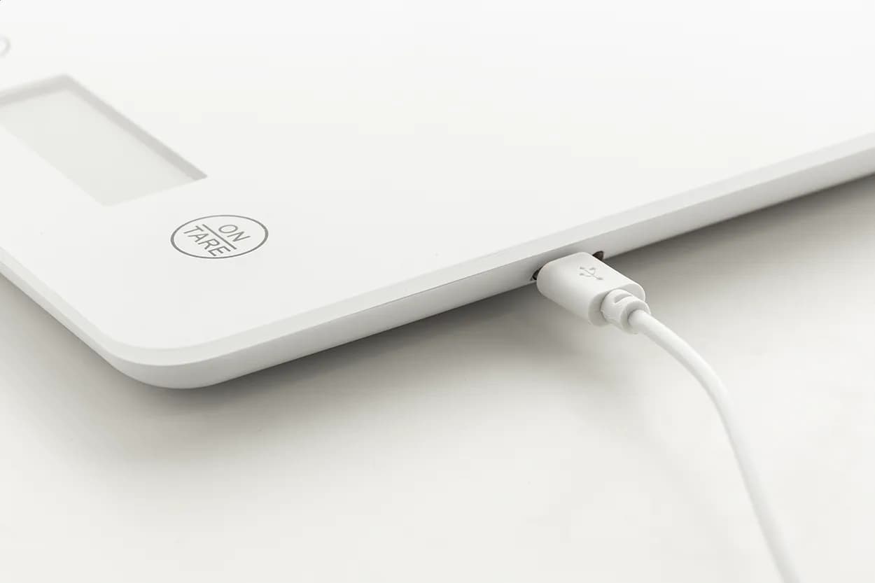 wiederaufladbare Küchenwaage - Dosage - weiß