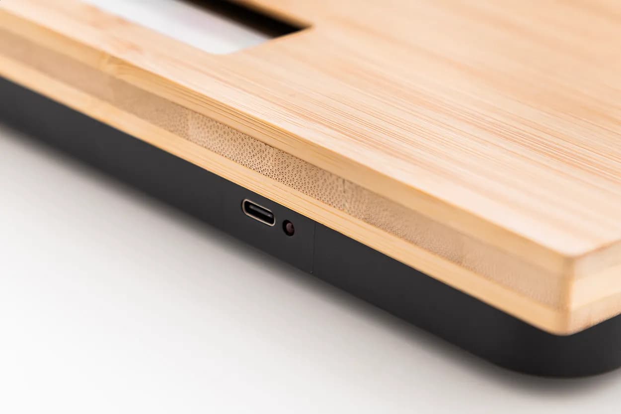 wiederaufladbare Personenwaage - BamFit - natur