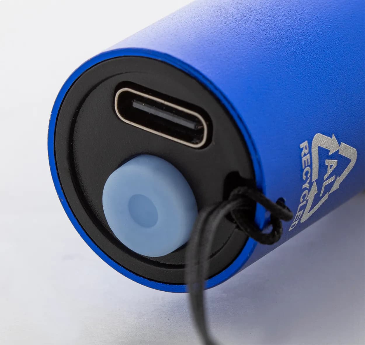 wiederaufladbare Taschenlampe aus recyceltem Aluminium - Chargelight Tone - blau (-06)