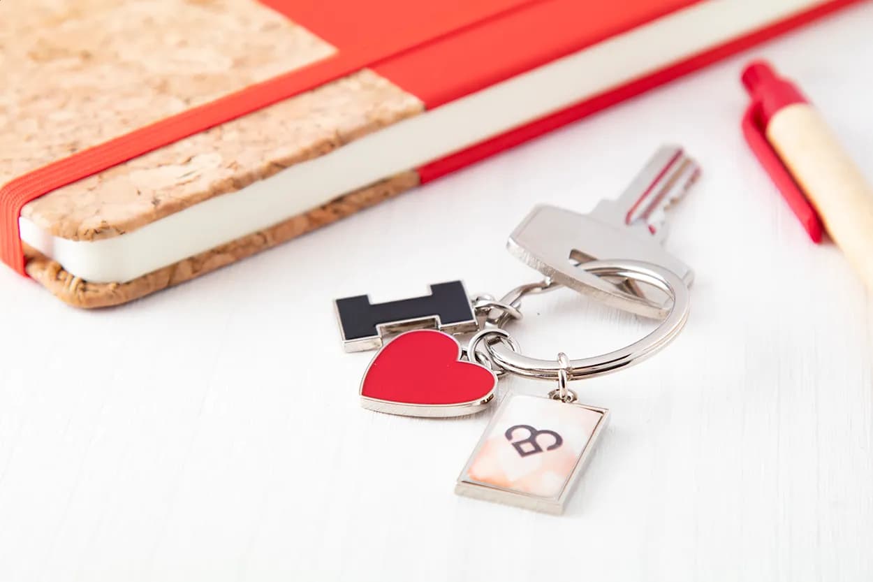 Schlüsselanhänger - I Love - rot