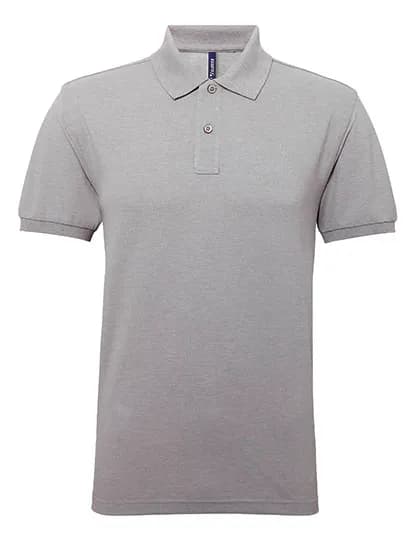 Men´s Polycotton Blend Polo - Heather Grey
