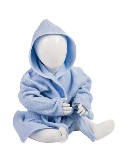 Babiezz® Bathrobe With Hood - Light Blue/Light Blue