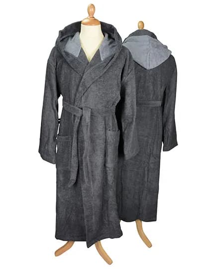 Bathrobe With Hood - Graphite/Anthracite Grey