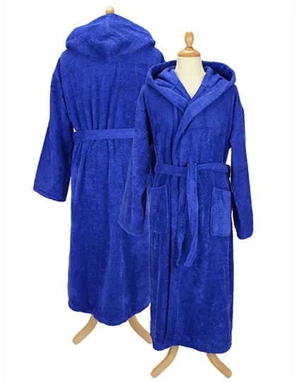 Bathrobe With Hood - True Blue