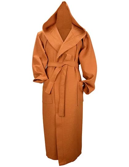 Robezz® Waffle Bathrobe With Hood - Terra