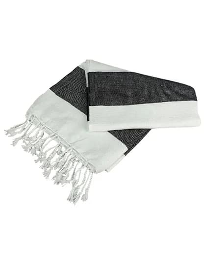 Hamamzz® Hamam Towel Antalya - White/Black