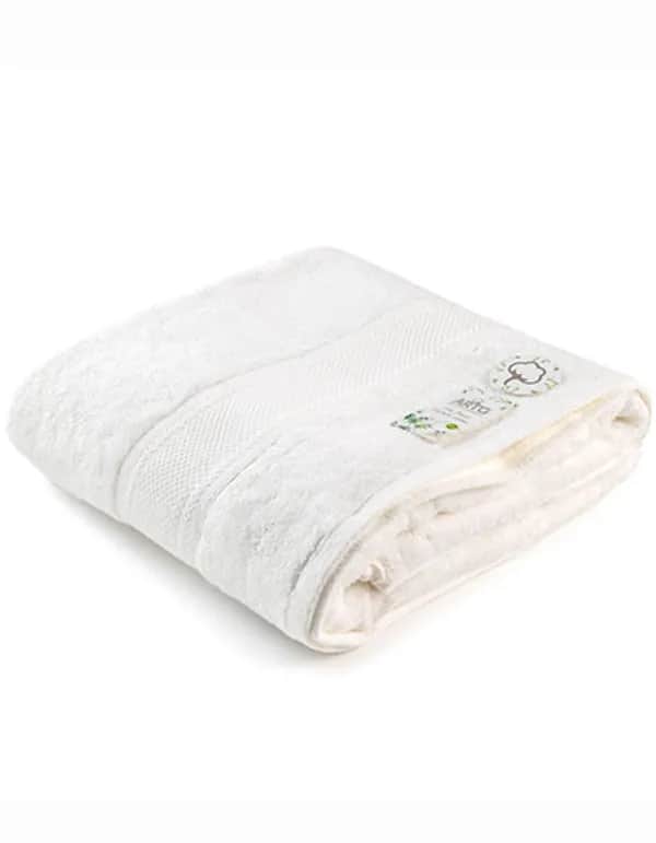Natural Bamboo Beach Towel - White