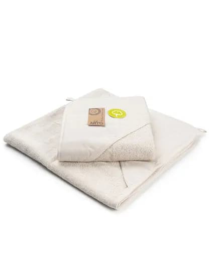 PRINT-Me® Baby Hooded Towel - Cream/Cream/Cream