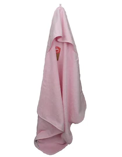 PRINT-Me® Baby Hooded Towel - Light Pink/Light Pink/Light Pink