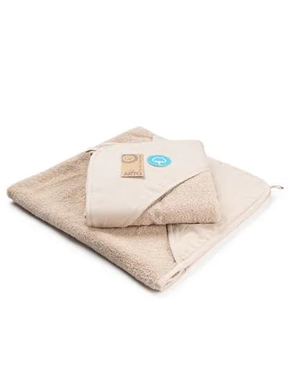 PRINT-Me® Baby Hooded Towel - Taupe/Taupe/Taupe
