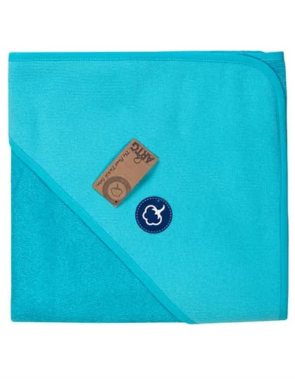 PRINT-Me® Baby Hooded Towel - Aqua Blue