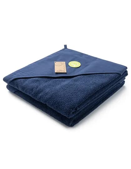PRINT-Me® Baby Hooded Towel - French Navy