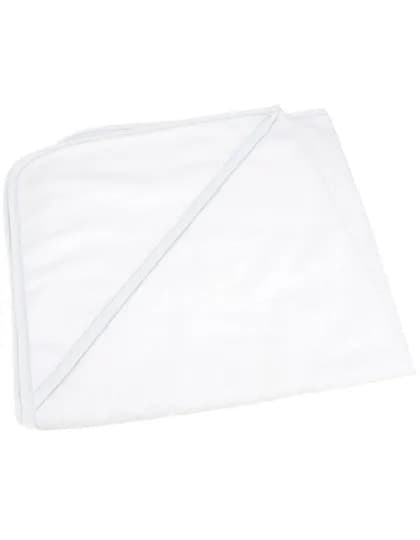 Babiezz® ALL-Over Sublimation Hooded Towel - White/White