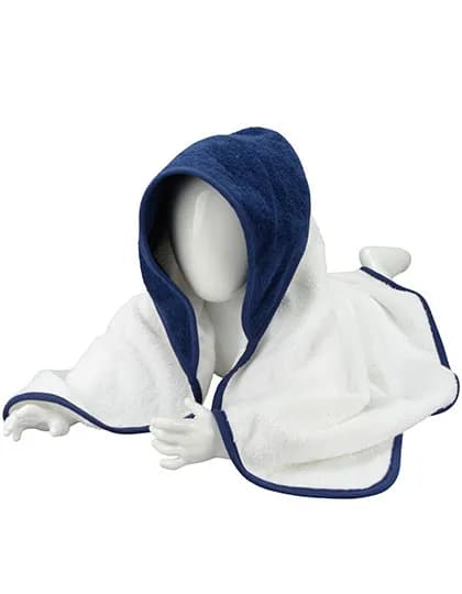 Babiezz® Hooded Towel - White/French Navy/French Navy