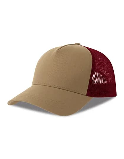 Rapper Cotton-S Cap - Khaki/Burgundy