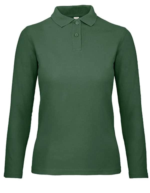 Women´s Long Sleeve Polo ID.001 - Bottle Green
