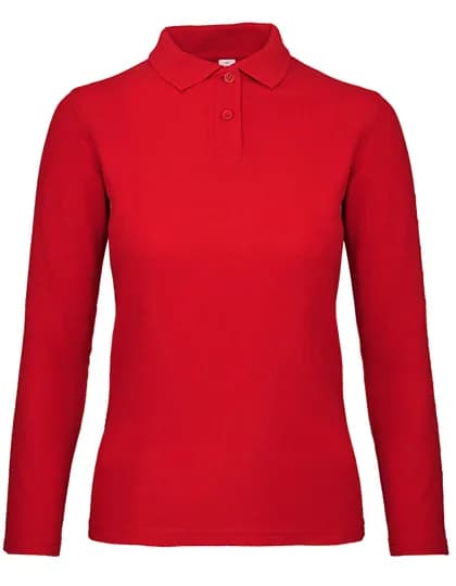 Women´s Long Sleeve Polo ID.001 - Red