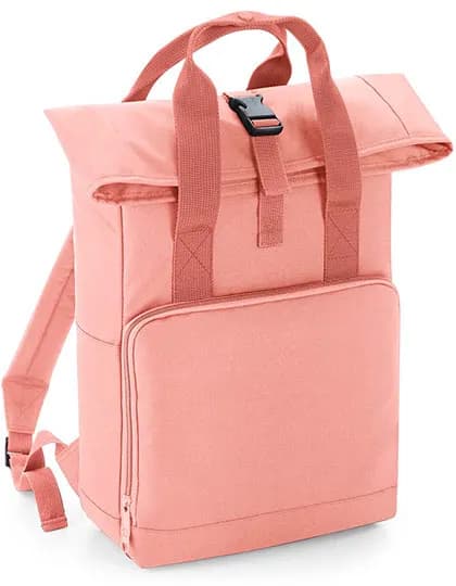 Twin Handle Roll-Top Backpack - Blush Pink